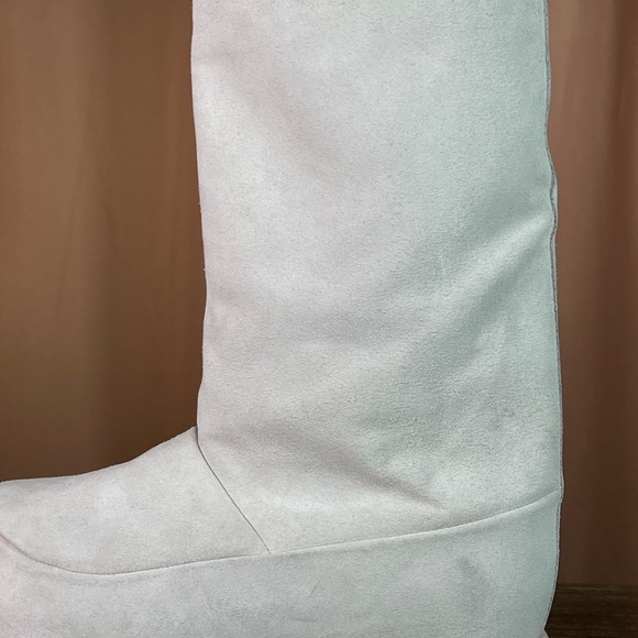 MM6 Titanium Grey Lug Tread Suede Round Toe Moon Snow Boot Size 40 - Picture 14 of 17